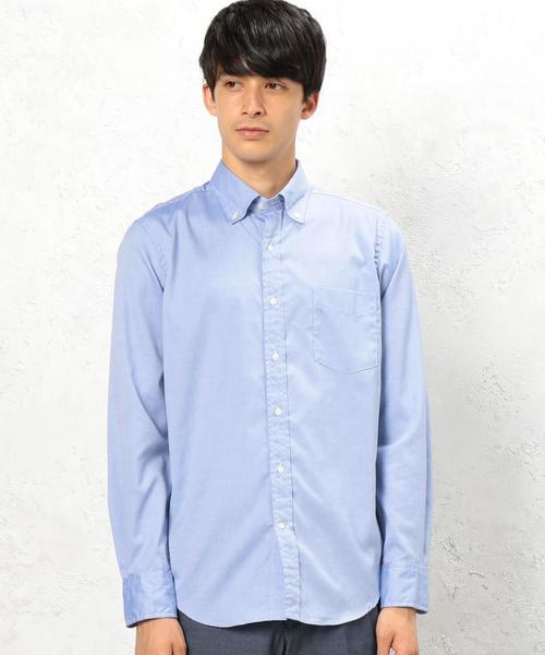 green label relaxing（グリーンレーベルリラクシング）の「KT PIN/オックス GIZA ボタンダウン シャツ◆（シャツ/ブラウス・メンズ・ホワイト/ライトブルー・X-SMALL/X-LARGE/SMALL/MEDIUM/LARGE/XX-LARGE）」の8枚目の写真