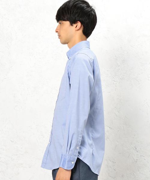 green label relaxing（グリーンレーベルリラクシング）の「KT PIN/オックス GIZA ボタンダウン シャツ◆（シャツ/ブラウス・メンズ・ホワイト/ライトブルー・X-SMALL/X-LARGE/SMALL/MEDIUM/LARGE/XX-LARGE）」の9枚目の写真