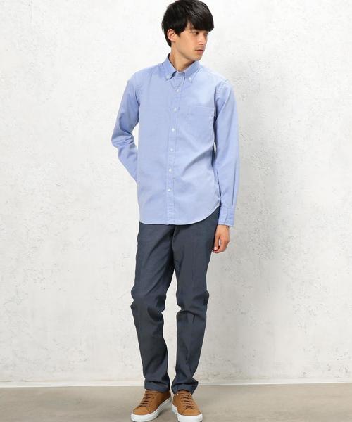 green label relaxing（グリーンレーベルリラクシング）の「KT PIN/オックス GIZA ボタンダウン シャツ◆（シャツ/ブラウス・メンズ・ホワイト/ライトブルー・X-SMALL/X-LARGE/SMALL/MEDIUM/LARGE/XX-LARGE）」の10枚目の写真