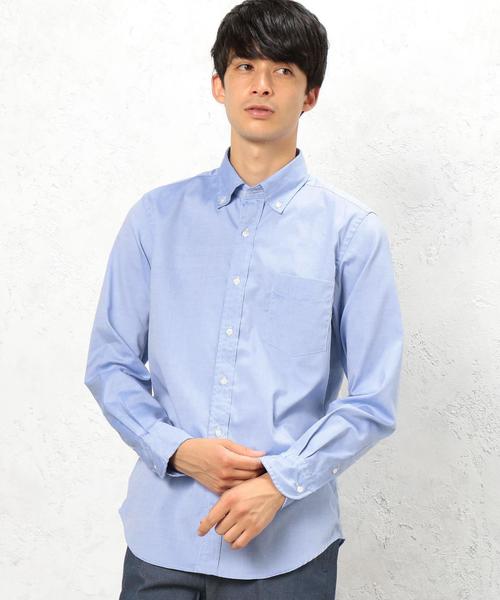 green label relaxing（グリーンレーベルリラクシング）の「KT PIN/オックス GIZA ボタンダウン シャツ◆（シャツ/ブラウス・メンズ・ホワイト/ライトブルー・X-SMALL/X-LARGE/SMALL/MEDIUM/LARGE/XX-LARGE）」の6枚目の写真