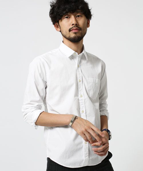 NANO universe（ナノユニバース）の「Broadシャツ LS（シャツ/ブラウス・メンズ・ブラック/ネイビー/ホワイト・LARGE/X-LARGE/MEDIUM/SMALL）」の2枚目の写真