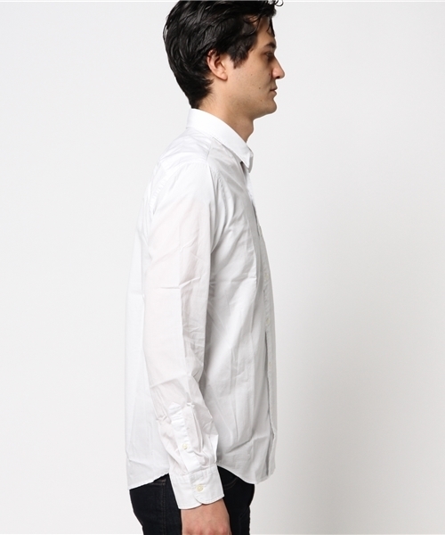 NANO universe（ナノユニバース）の「Broadシャツ LS（シャツ/ブラウス・メンズ・ブラック/ネイビー/ホワイト・LARGE/X-LARGE/MEDIUM/SMALL）」の4枚目の写真