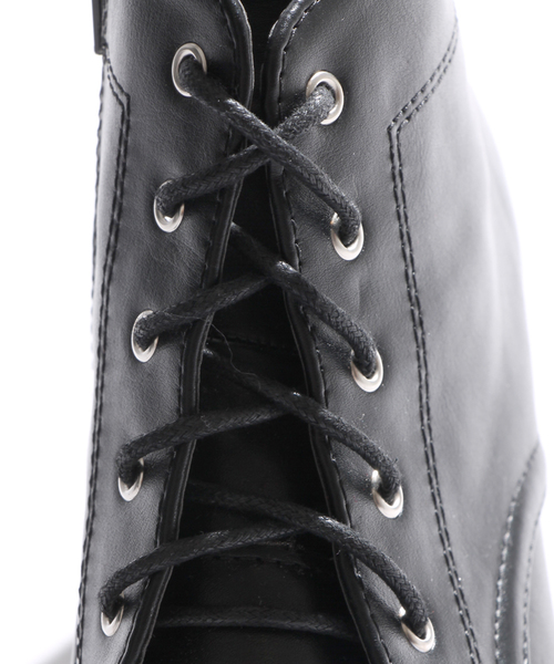 WEGO（ウィゴー）の「WEGO/レースアップショートブーツ（ブーツ・レディース・ブラウン/ブラック/ブラック系その他・MEDIUM/LARGE）」の7枚目の写真