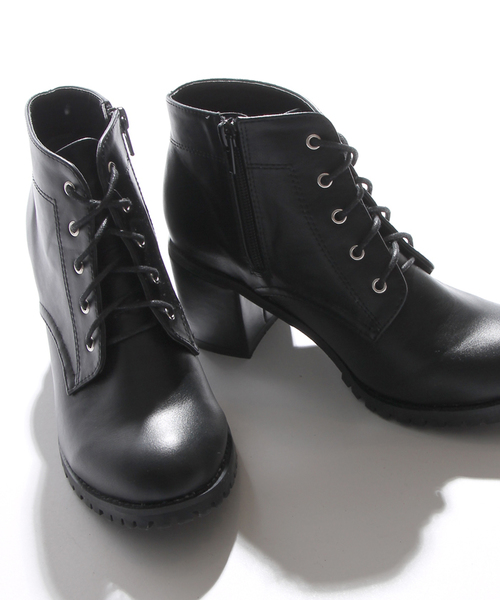 WEGO（ウィゴー）の「WEGO/レースアップショートブーツ（ブーツ・レディース・ブラウン/ブラック/ブラック系その他・MEDIUM/LARGE）」の14枚目の写真