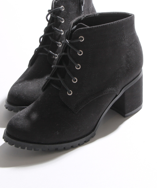 WEGO（ウィゴー）の「WEGO/レースアップショートブーツ（ブーツ・レディース・ブラウン/ブラック/ブラック系その他・MEDIUM/LARGE）」の11枚目の写真