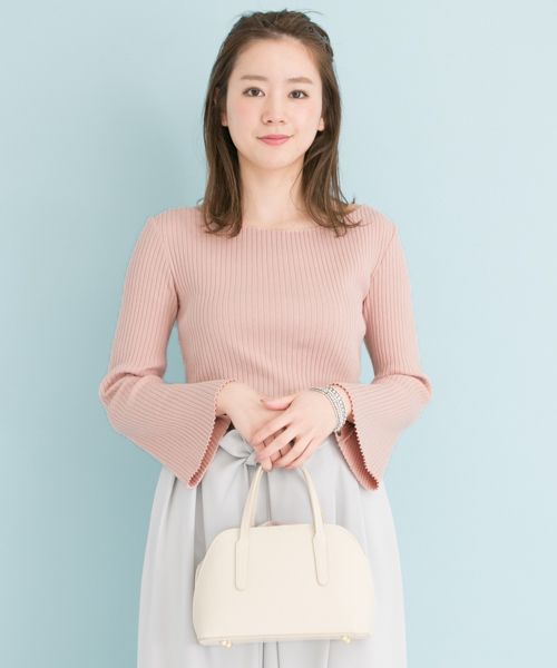 URBAN RESEARCH（アーバンリサーチ）の「 UR 袖フレアリブカットソー（Tシャツ/カットソー・レディース・ネイビー/オフホワイト/ブルー/ライトピンク/ライトグレー・FREE）」の5枚目の写真