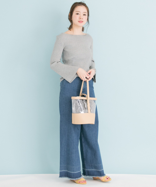 URBAN RESEARCH（アーバンリサーチ）の「 UR 袖フレアリブカットソー（Tシャツ/カットソー・レディース・ネイビー/オフホワイト/ブルー/ライトピンク/ライトグレー・FREE）」の20枚目の写真