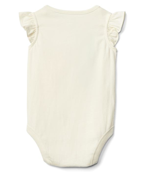 GAP（ギャップ）の「Gap グラフィック フラッタースリーブ ボディ シャツ（ロンパース・キッズ・サーモンピンク/オフホワイト・70cm/90cm/60cm/50cm/80ｃｍ）」の3枚目の写真