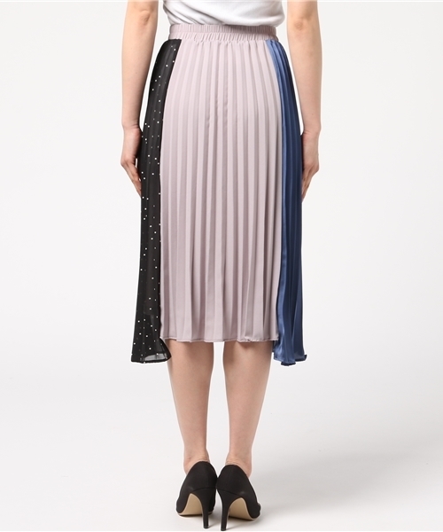 archives（アルシーヴ）の「異素材切替プリーツスカート（スカート・レディース・ブラック/ホワイト・MEDIUM）」の5枚目の写真