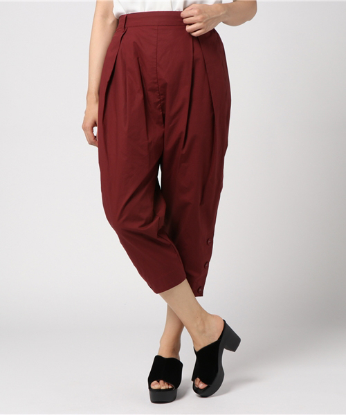 bulle de savon(ビュルデサボン)の「タイプライター しぼ裾釦PT(その他パンツ・レディース・ブラック/ブルー/ブラウン/ボルドー/カーキ・FREE)」の12枚目の写真