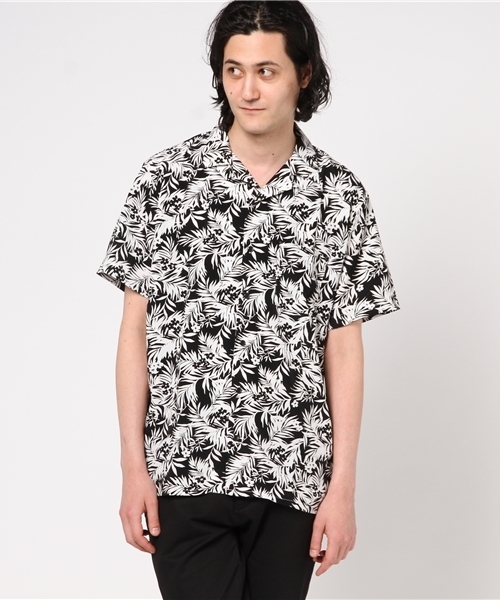 JACKROSE（ジャックローズ）の「オープンカラーモノリーフシャツ（シャツ/ブラウス・メンズ・ブラック/サックスブルー・M/L）」の10枚目の写真