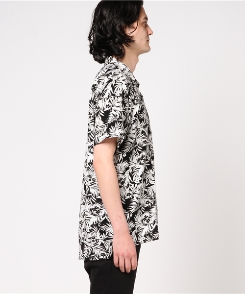 JACKROSE（ジャックローズ）の「オープンカラーモノリーフシャツ（シャツ/ブラウス・メンズ・ブラック/サックスブルー・M/L）」の3枚目の写真