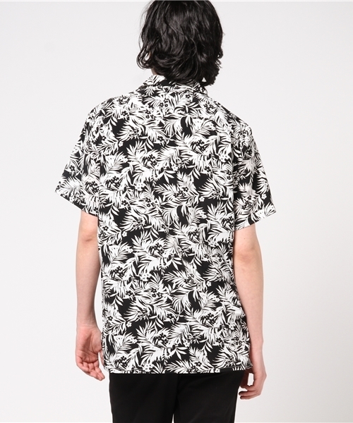 JACKROSE（ジャックローズ）の「オープンカラーモノリーフシャツ（シャツ/ブラウス・メンズ・ブラック/サックスブルー・M/L）」の4枚目の写真