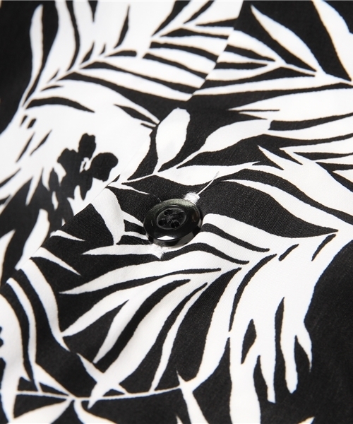 JACKROSE（ジャックローズ）の「オープンカラーモノリーフシャツ（シャツ/ブラウス・メンズ・ブラック/サックスブルー・M/L）」の9枚目の写真