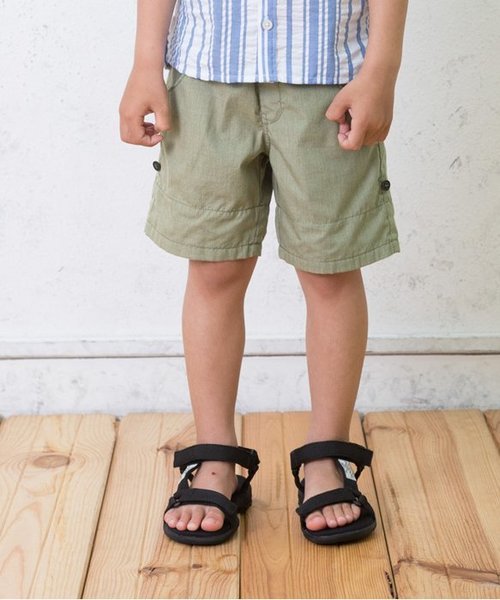 apres les cours(アプレレクール)の「裾折り返しハーフパンツ ショート丈(その他パンツ・キッズ・ブラック/カーキ/ネイビー・140/100/120/80/90/110/130)」の3枚目の写真