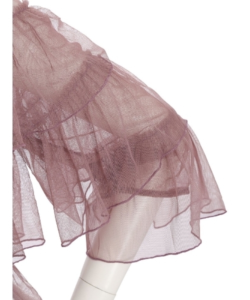 merry jenny（メリージェニー）の「エアリーフリルカーディガン（シャツ/ブラウス・レディース・ブラック/ライトブルー/ピンク・FREE）」の11枚目の写真