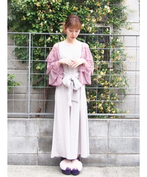 merry jenny（メリージェニー）の「エアリーフリルカーディガン（シャツ/ブラウス・レディース・ブラック/ライトブルー/ピンク・FREE）」の16枚目の写真