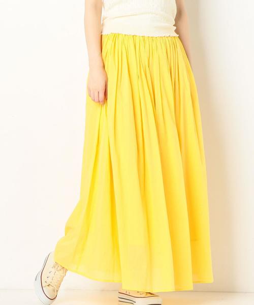 Another Edition（アナザーエディション）の「マキシスカート2 ◆（スカート・レディース・オフホワイト/ライラック/イエロー・FREE）」の9枚目の写真