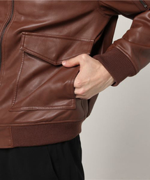 STYLEBLOCK（スタイルブロック）の「PUレザーG-1タイプ襟ボア