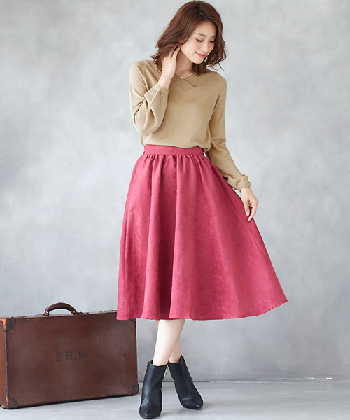 Pierrot（ピエロ）の「カシミヤタッチバルーン袖ニット（ニット/セーター・レディース・ブラック/ネイビー/グレー/オフホワイト/サックスブルー/ピンク/レッド/ベージュ・L/M）」の16枚目の写真