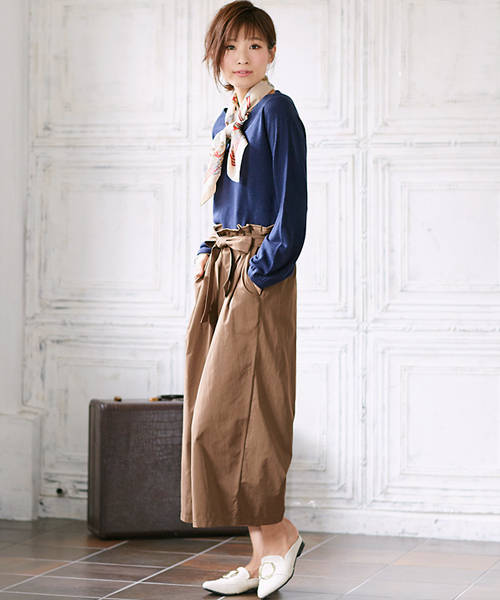 Pierrot（ピエロ）の「カシミヤタッチバルーン袖ニット（ニット/セーター・レディース・ブラック/ネイビー/グレー/オフホワイト/サックスブルー/ピンク/レッド/ベージュ・L/M）」の19枚目の写真