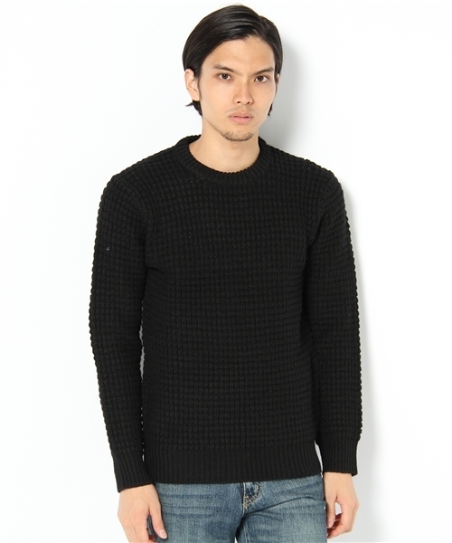 green label relaxing（グリーンレーベルリラクシング）の「TUCK C/N 3Gニット（ニット/セーター・メンズ・マスタード/ロイヤルブルー/ブラック・MEDIUM/LARGE/SMALL）」の9枚目の写真