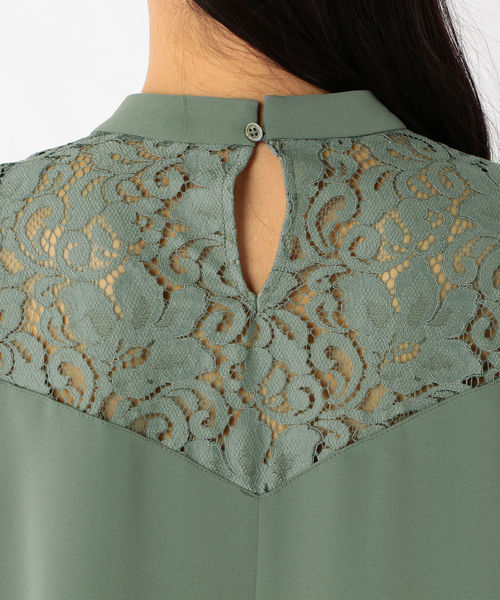 SHIPS（シップス）の「レースハイネックブラウス（シャツ/ブラウス・レディース・ブラック/オフホワイト/オリーブ/イエロー・ONE SIZE）」の12枚目の写真