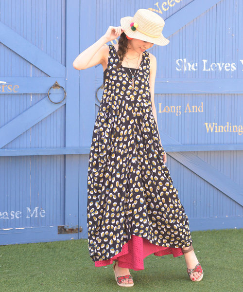 チャイハネ（チャイハネ）の「【チャイハネ】レトロハワイアンウェッジサンダル（サンダル・レディース・ネイビー/レッド・MEDIUM）」の3枚目の写真