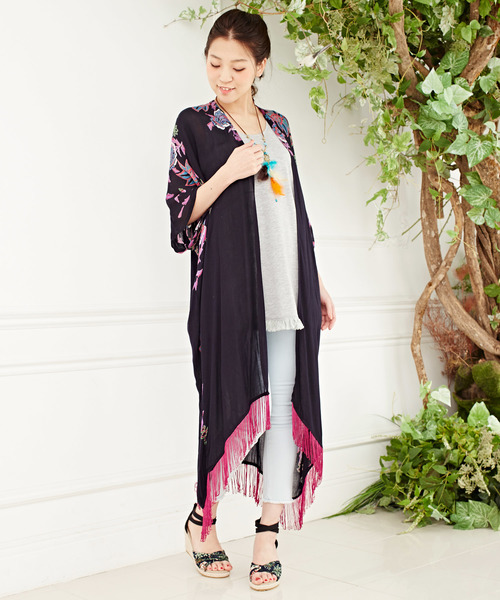 チャイハネ（チャイハネ）の「【チャイハネ】レトロハワイアンウェッジサンダル（サンダル・レディース・ネイビー/レッド・MEDIUM）」の7枚目の写真