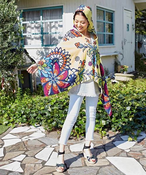 チャイハネ（チャイハネ）の「【チャイハネ】レトロハワイアンウェッジサンダル（サンダル・レディース・ネイビー/レッド・MEDIUM）」の10枚目の写真