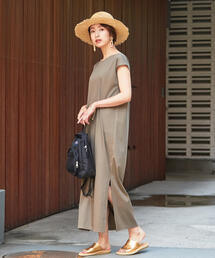 BEAUTY&YOUTH WOMENS(ビューティアンドユース ウィメンズ)の「【一部追加予約】BY∴ バックタックフレンチスリーブワンピース(ワンピース)」