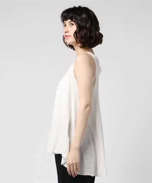 IKKUNA（イクナ）の「flared tank-top（Tシャツ/カットソー・レディース・ホワイト/チャコールグレー/ナチュラル/コバルトブルー/コーラルピンク・1）」の12枚目の写真