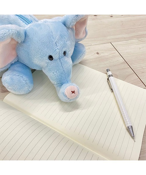 青い象の顔ポーチ NICI/フィギュアポーチ ブルーエレファント（おもちゃ）｜nici