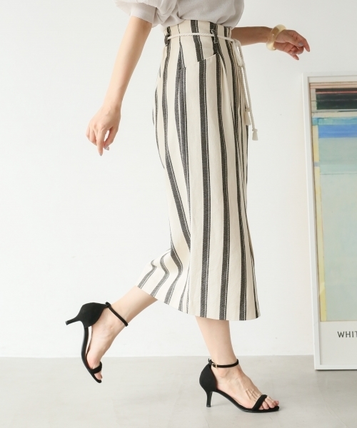A part by（アパートバイ）の「Cストライプタイトスカート2 797271（スカート・レディース・ホワイト系その他/ベージュ系その他/ブルー系その他・MEDIUM/LARGE）」の7枚目の写真