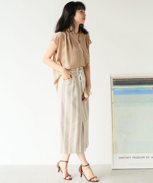 A part by（アパートバイ）の「Cストライプタイトスカート2 797271（スカート・レディース・ホワイト系その他/ベージュ系その他/ブルー系その他・MEDIUM/LARGE）」の9枚目の写真