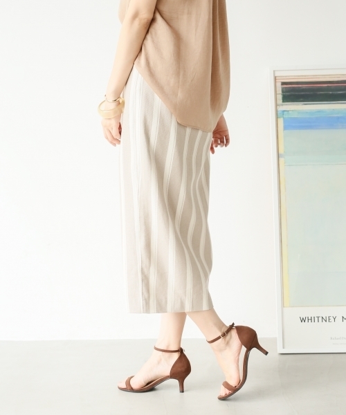A part by（アパートバイ）の「Cストライプタイトスカート2 797271（スカート・レディース・ホワイト系その他/ベージュ系その他/ブルー系その他・MEDIUM/LARGE）」の10枚目の写真