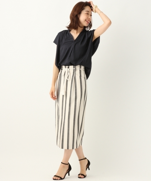 A part by（アパートバイ）の「Cストライプタイトスカート2 797271（スカート・レディース・ホワイト系その他/ベージュ系その他/ブルー系その他・MEDIUM/LARGE）」の12枚目の写真