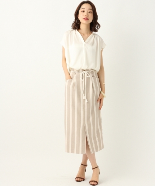 A part by（アパートバイ）の「Cストライプタイトスカート2 797271（スカート・レディース・ホワイト系その他/ベージュ系その他/ブルー系その他・MEDIUM/LARGE）」の13枚目の写真