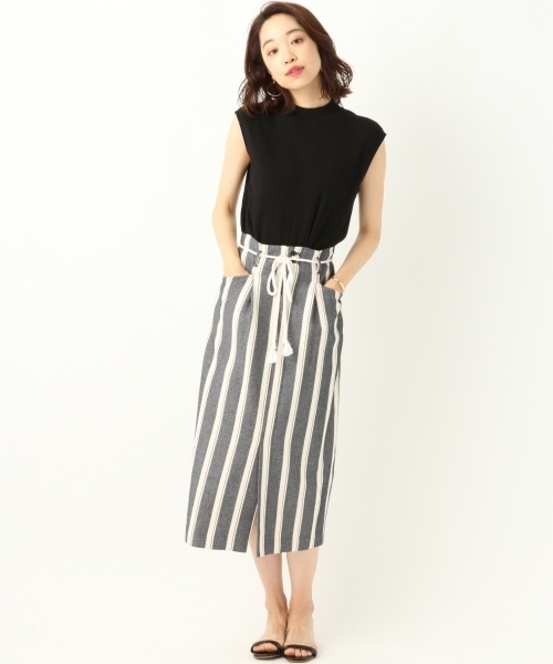 A part by（アパートバイ）の「Cストライプタイトスカート2 797271（スカート・レディース・ホワイト系その他/ベージュ系その他/ブルー系その他・MEDIUM/LARGE）」の14枚目の写真