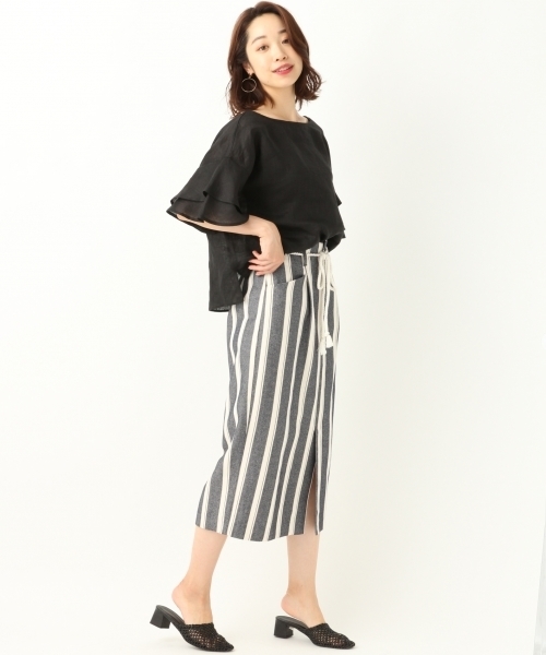 A part by（アパートバイ）の「Cストライプタイトスカート2 797271（スカート・レディース・ホワイト系その他/ベージュ系その他/ブルー系その他・MEDIUM/LARGE）」の15枚目の写真