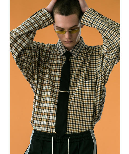 MONKEY TIME(モンキータイム)の「<monkey time> TARTAN CHECK PANEL OVER SIZED REG/シャツ ◆(シャツ/ブラウス・メンズ・ベージュ/ダークグリーン・SMALL/MEDIUM/X-LARGE/LARGE)」の8枚目の写真