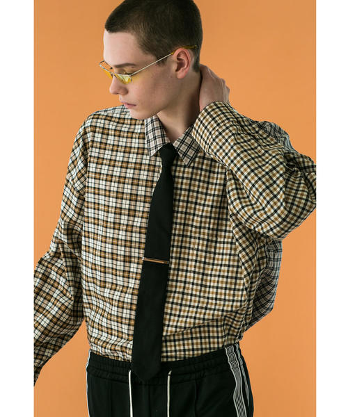 MONKEY TIME(モンキータイム)の「<monkey time> TARTAN CHECK PANEL OVER SIZED REG/シャツ ◆(シャツ/ブラウス・メンズ・ベージュ/ダークグリーン・SMALL/MEDIUM/X-LARGE/LARGE)」の9枚目の写真