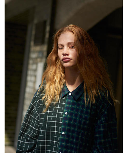 MONKEY TIME(モンキータイム)の「<monkey time> TARTAN CHECK PANEL OVER SIZED REG/シャツ ◆(シャツ/ブラウス・メンズ・ベージュ/ダークグリーン・SMALL/MEDIUM/X-LARGE/LARGE)」の13枚目の写真