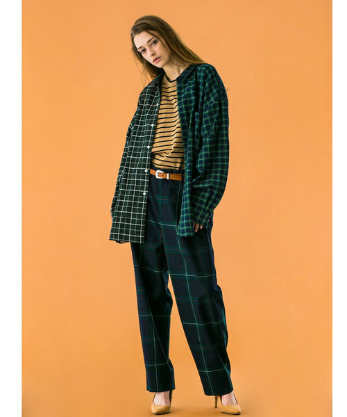 MONKEY TIME(モンキータイム)の「<monkey time> TARTAN CHECK PANEL OVER SIZED REG/シャツ ◆(シャツ/ブラウス・メンズ・ベージュ/ダークグリーン・SMALL/MEDIUM/X-LARGE/LARGE)」の15枚目の写真
