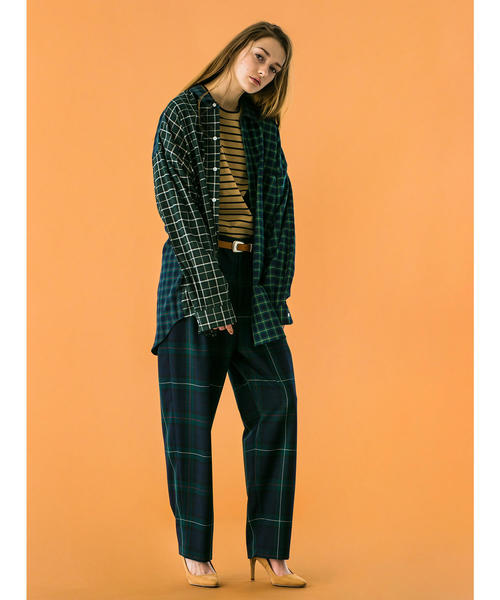 MONKEY TIME(モンキータイム)の「<monkey time> TARTAN CHECK PANEL OVER SIZED REG/シャツ ◆(シャツ/ブラウス・メンズ・ベージュ/ダークグリーン・SMALL/MEDIUM/X-LARGE/LARGE)」の16枚目の写真