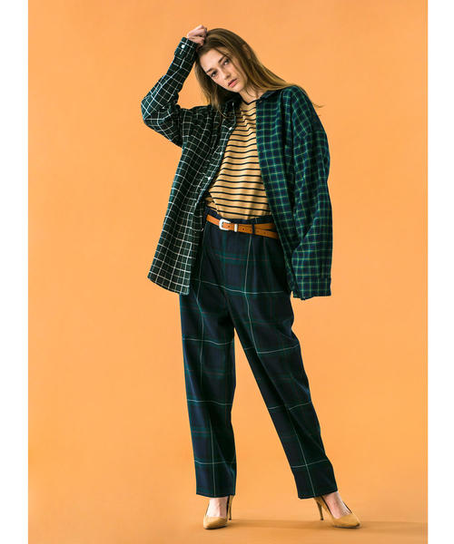 MONKEY TIME(モンキータイム)の「<monkey time> TARTAN CHECK PANEL OVER SIZED REG/シャツ ◆(シャツ/ブラウス・メンズ・ベージュ/ダークグリーン・SMALL/MEDIUM/X-LARGE/LARGE)」の17枚目の写真