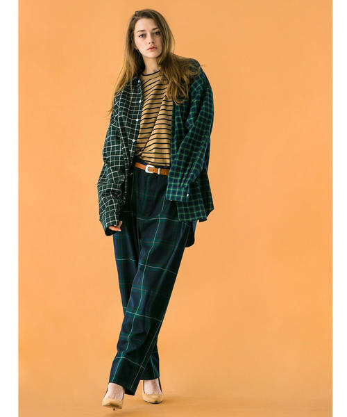 MONKEY TIME(モンキータイム)の「<monkey time> TARTAN CHECK PANEL OVER SIZED REG/シャツ ◆(シャツ/ブラウス・メンズ・ベージュ/ダークグリーン・SMALL/MEDIUM/X-LARGE/LARGE)」の18枚目の写真