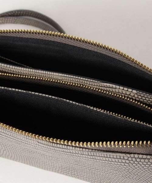 DouDou（ドゥドゥ）の「AW型押しウォレット（ショルダーバッグ・レディース・グリーン/チャコールグレー・FREE）」の5枚目の写真