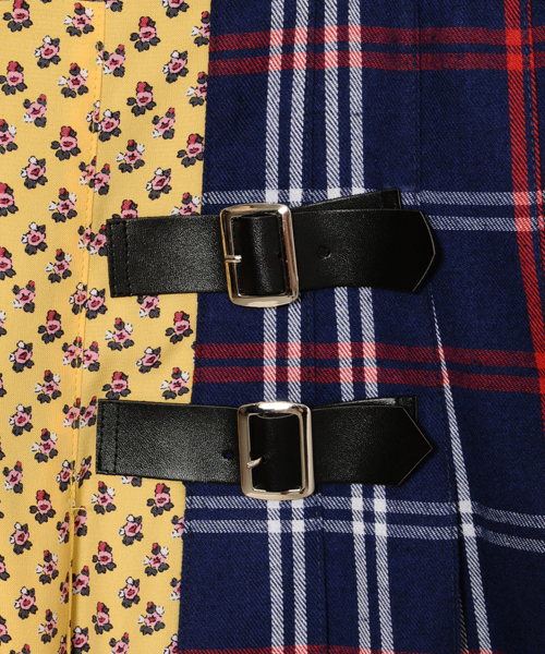 Candy Stripper（キャンディストリッパー）の「CHECK SWITCHED PLEATS スカート（スカート・レディース・アイボリー/ブラック/チャコールグレー/イエロー・1/2）」の9枚目の写真