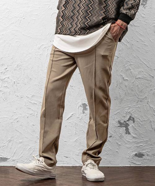 MinoriTY（マイノリティ）の「センタープレステーパードパンツ（その他パンツ・メンズ・グリーン/ブラウン/ブラック・M/L）」の3枚目の写真